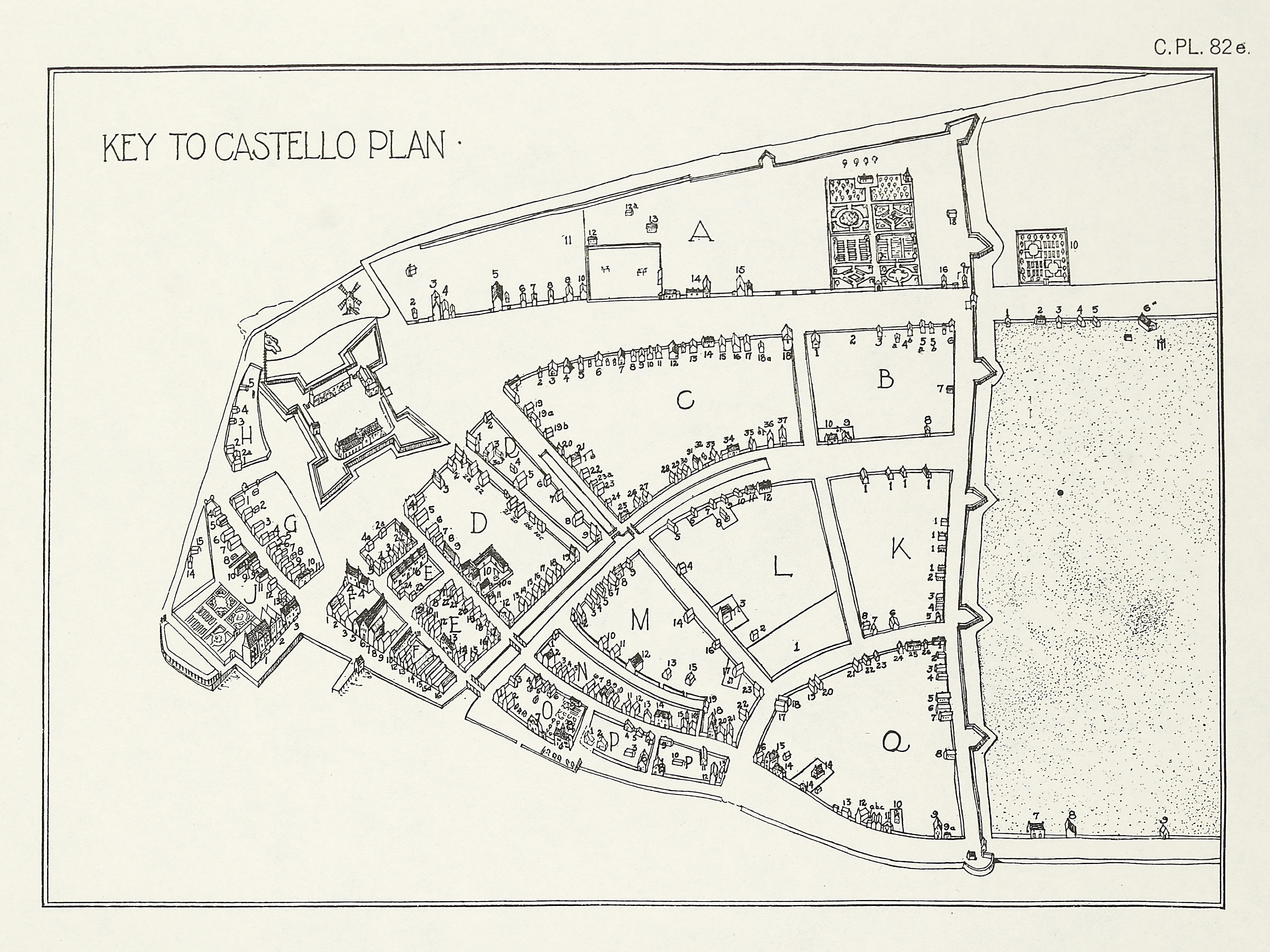 Map_Castello Plan_Key - Iconography of Manhattan Island Vol II - Stokes