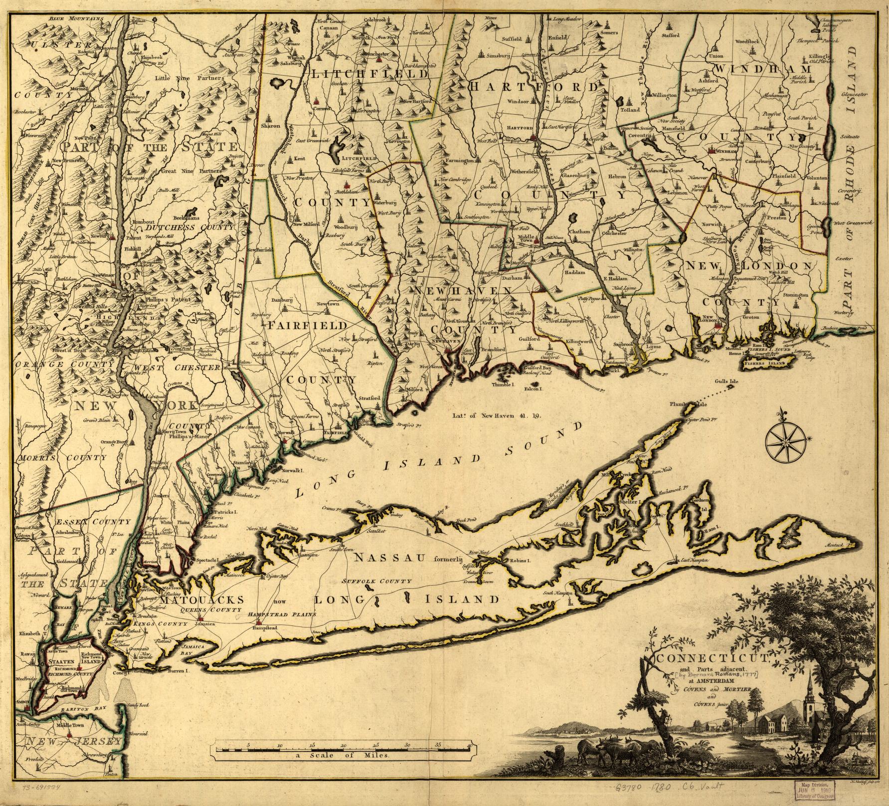 1777 Long Island Map