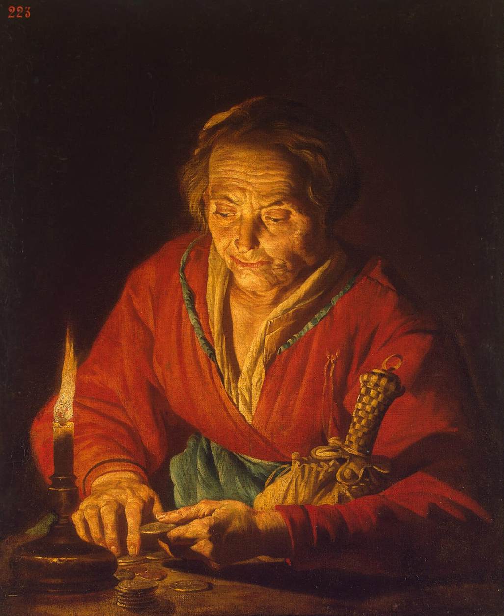 Old Woman with a Candle 1640 Matthias Stom