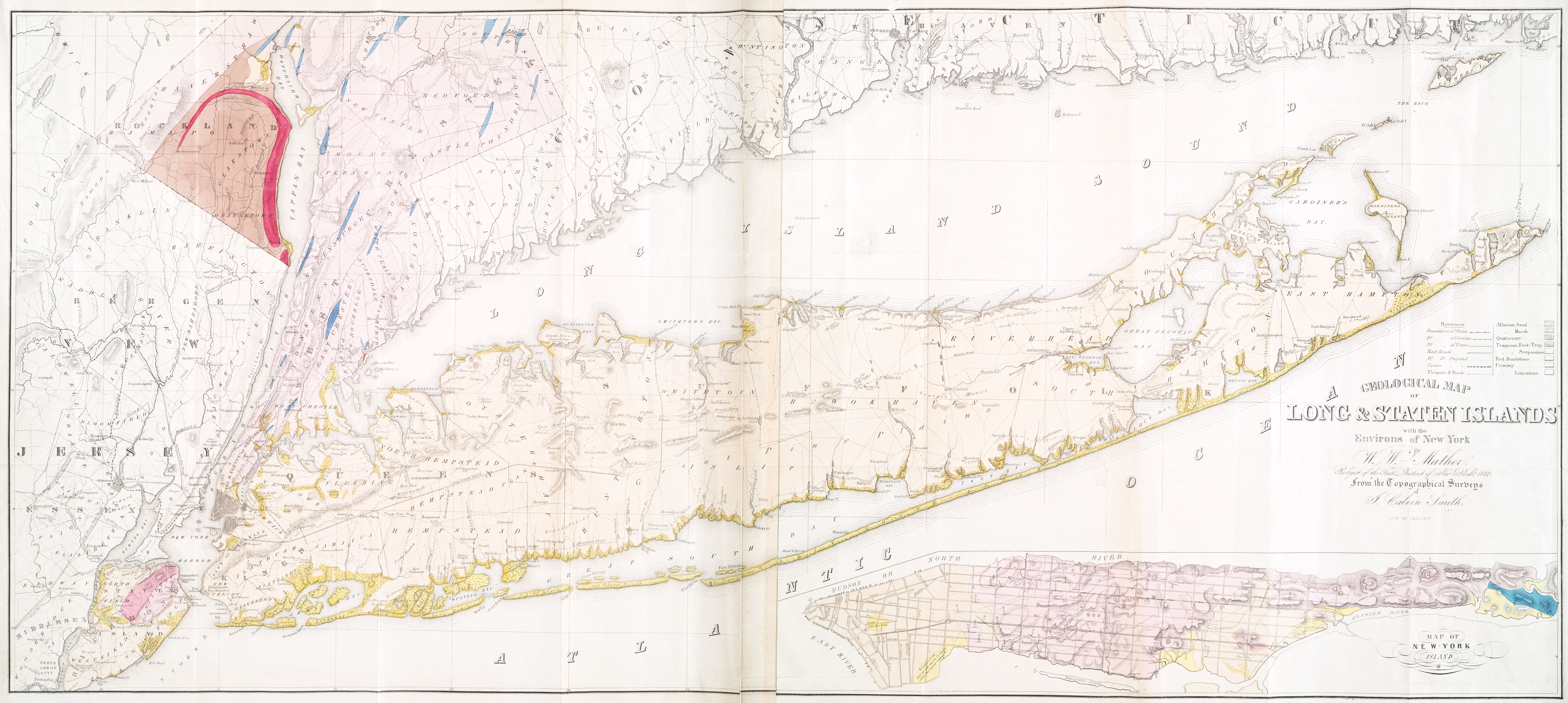1842 Long Island Map