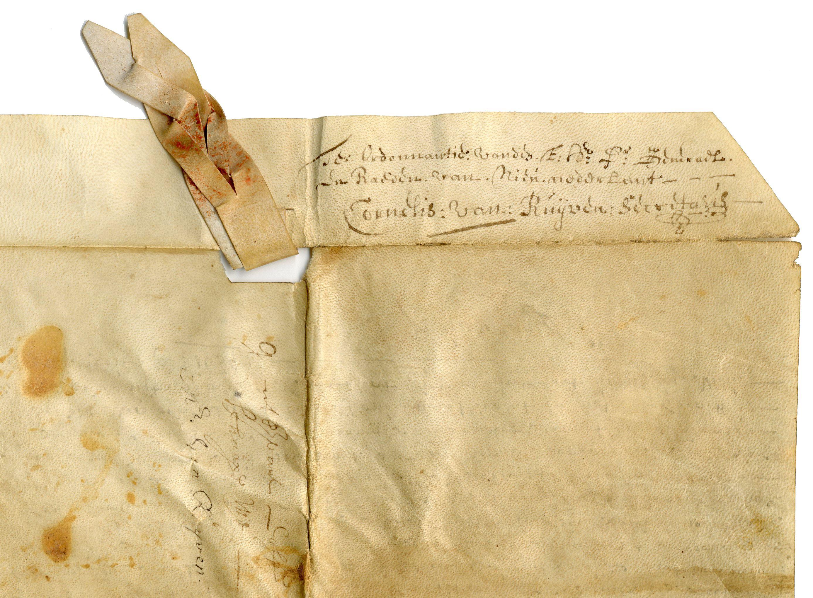 Peter Stuyvesant Deed For Part of Manhattan (now Financial District) 1654p2