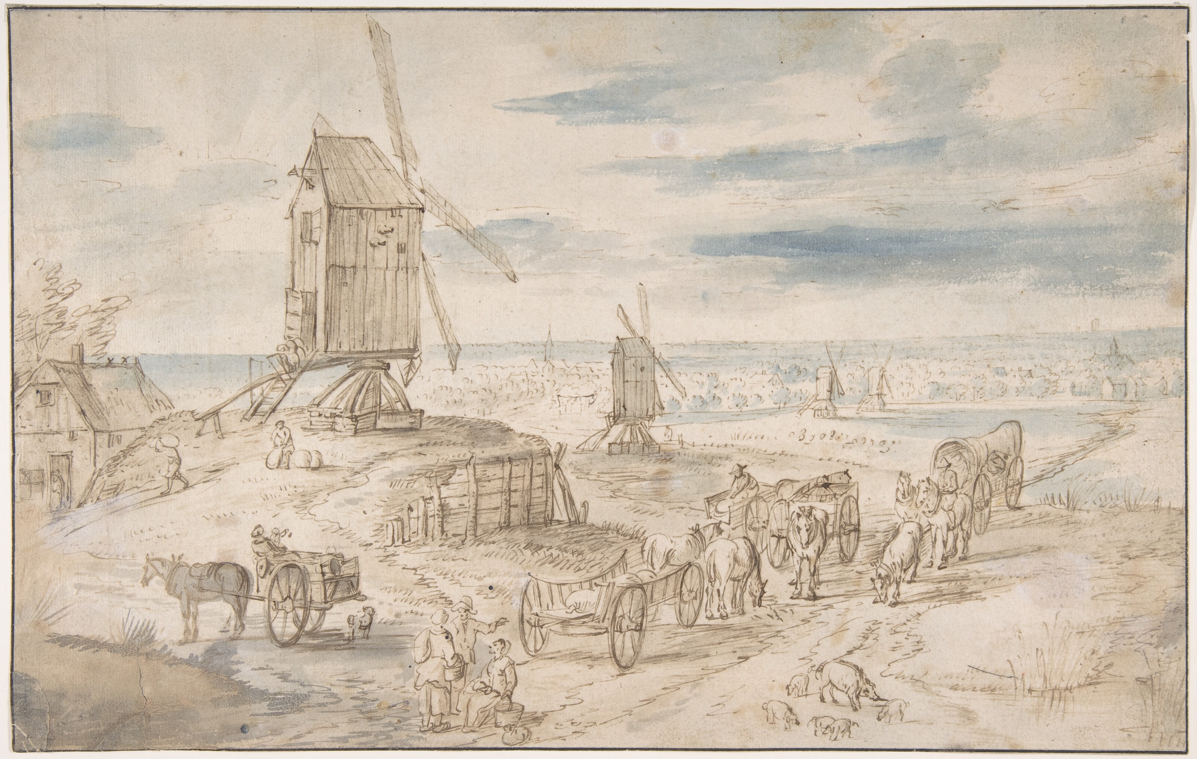 Metropolitan Museum of Art Landscape with Windmills