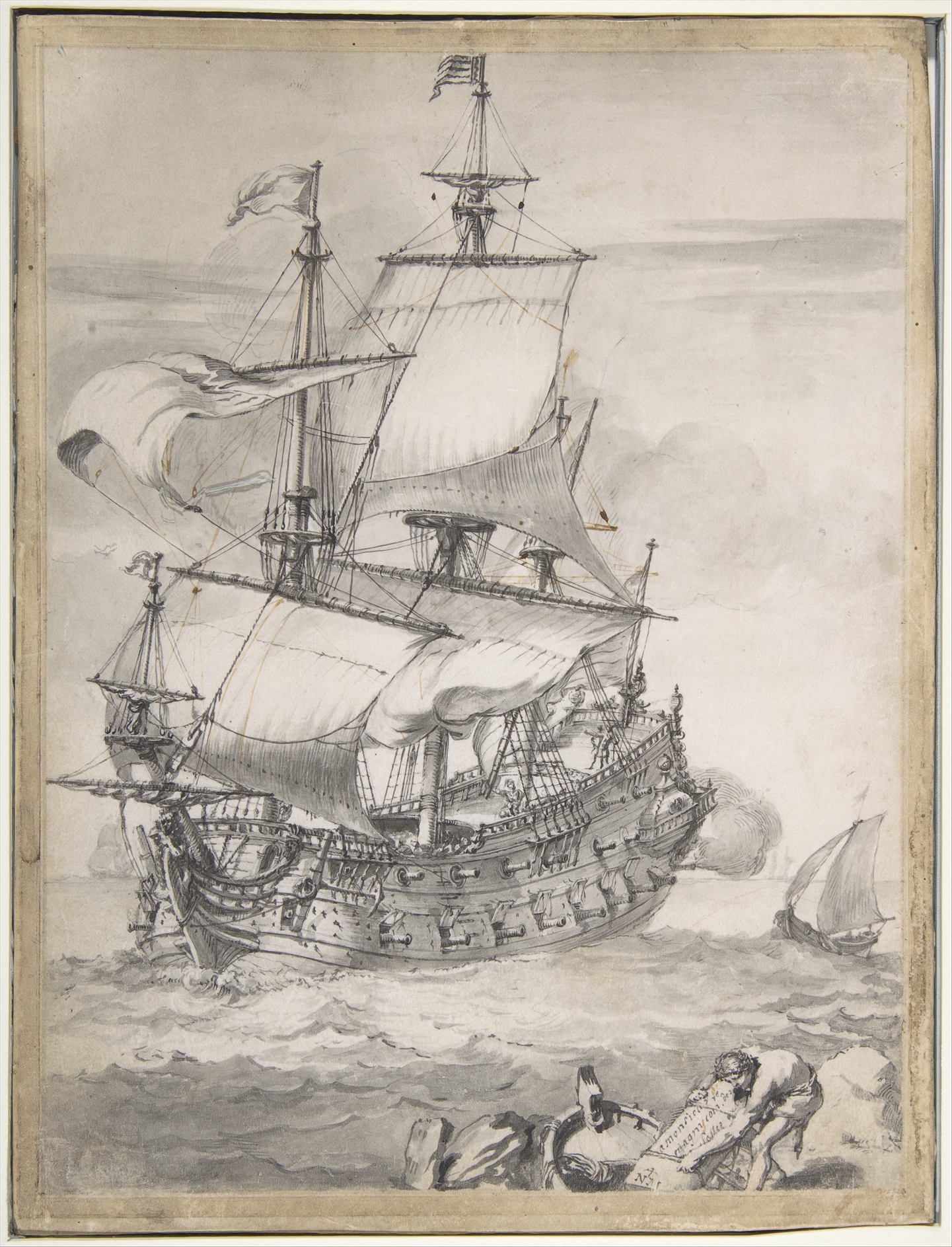 Met Museum Frigate at Sea 17th Century