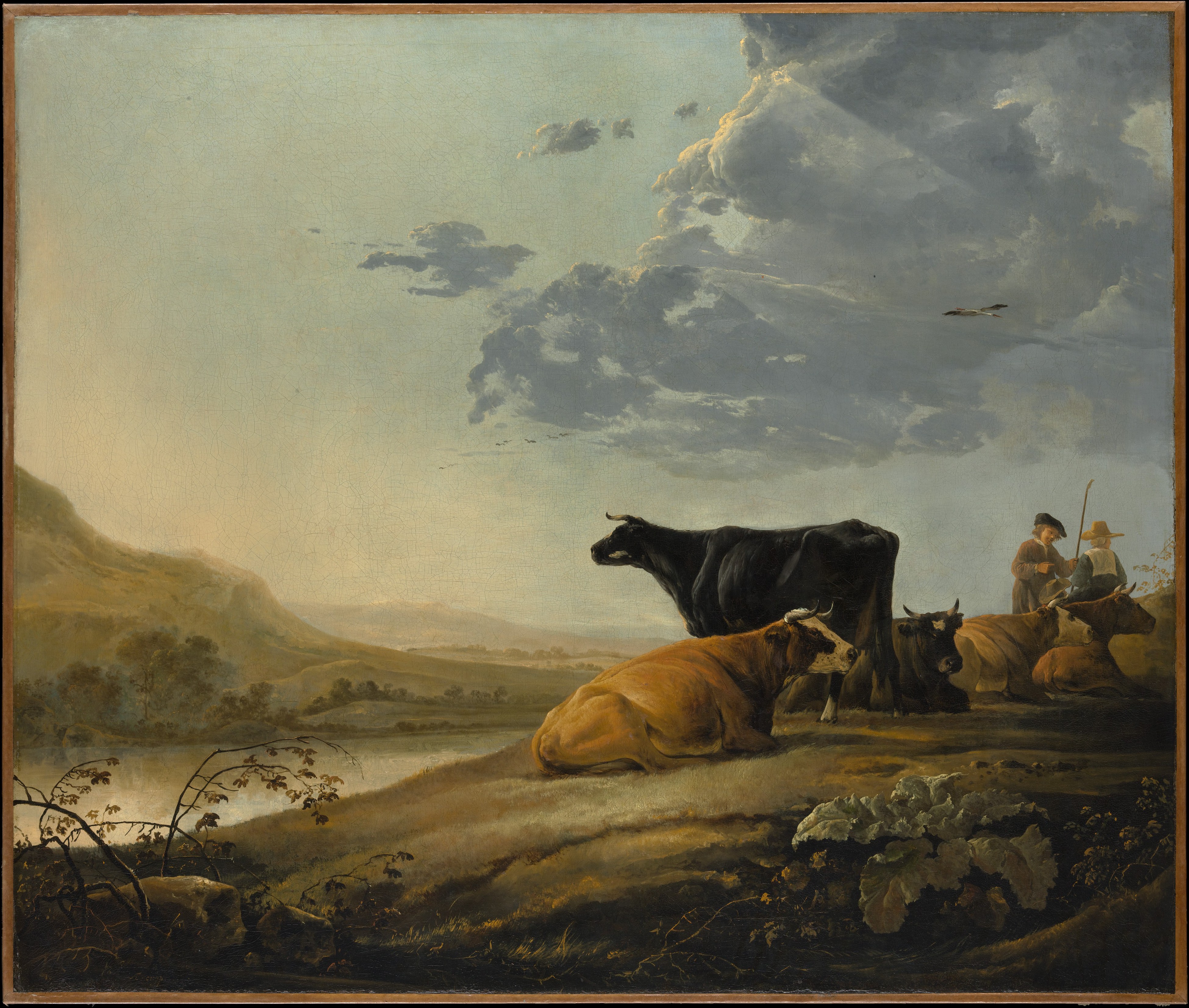 Young Herdsmen and Cows   Albert Cuyp 1655